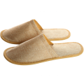 Thick linen fabric indoor shoes bathroom disposable slippers for hotel